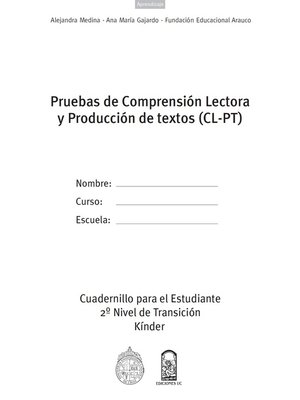 cover image of Cuadernillo (CL-PT) 2º Nivel transición Kinder